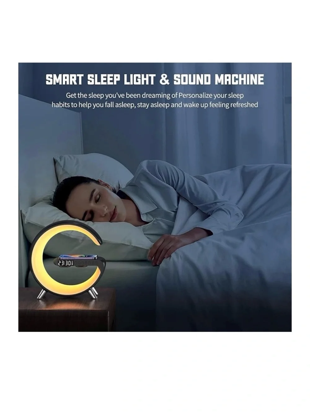 🆕 Intelligent Led Table Lamp 5in1 Wireless Charger, Bluetooth